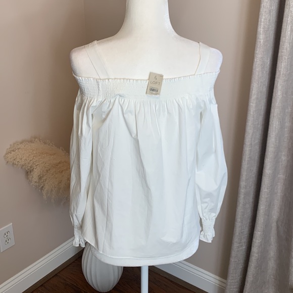 Loft white cold shoulder top - Picture 2 of 7
